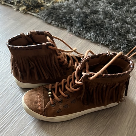 Moccasin LEATHER shoes👀🫶🏼sz.13 RAMPAGE GIRLS - Picture 8 of 12